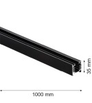 Szyny 3 fazowe - Argon ARGON T-RACK SYSTEM SZYNA 1M szyna 1 m czarny 4370 - product 3