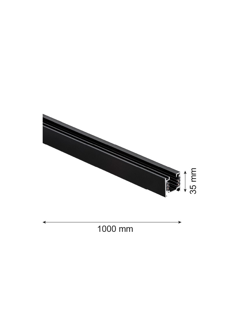 Szyny 3 fazowe - Argon ARGON T-RACK SYSTEM SZYNA 1M szyna 1 m czarny 4370 - product kolory-swiatla.pl 3