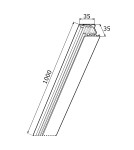 Szyny 3 fazowe - Argon ARGON T-RACK SYSTEM SZYNA 1M szyna 1 m czarny 4370 - product 4