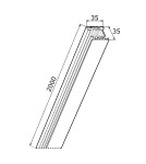 Szyny 3 fazowe - Argon ARGON T-RACK SYSTEM SZYNA 2M szyna 2 m czarny 4380 - product 4