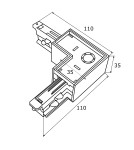 Akcesoria do szynoprzewodów 3 fazowych - Argon ARGON T-RACK SYSTEM ŁĄCZNIK L PRAWY łącznik L prawy (kąt prosty) czarny 4670 - product 3