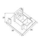 Akcesoria do szynoprzewodów 3 fazowych - Argon ARGON T-RACK SYSTEM KOŃCÓWKA - ZAŚLEPKA końcówka / zaślepka czarny 4369 - product 3
