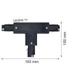 Argon T-RACK łącznik typu "T" czarny 8040 Argon T-RACK łącznik typu "T" czarny 8040