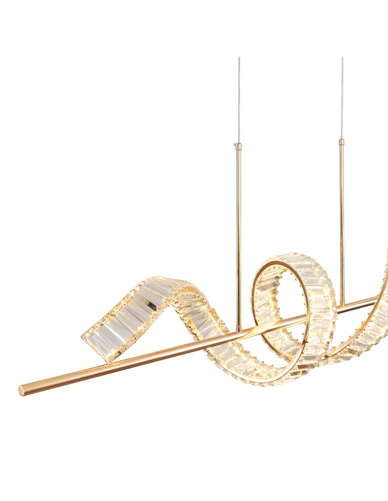 Step Into Design Lampa wisząca RITZ LED złota 150 cm ST-MD2405161 Step Into Design Lampa wisząca RITZ LED złota 150 cm ST-MD2405161