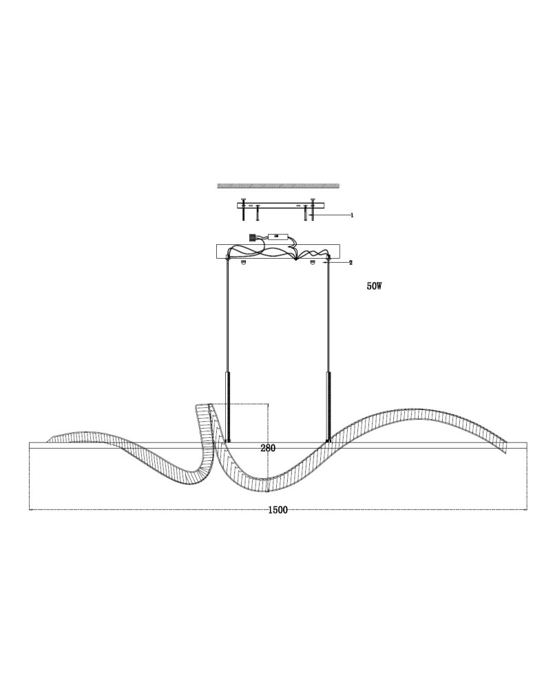 Step Into Design Lampa wisząca RITZ LED złota 150 cm ST-MD2405161 Step Into Design Lampa wisząca RITZ LED złota 150 cm ST-MD2405161