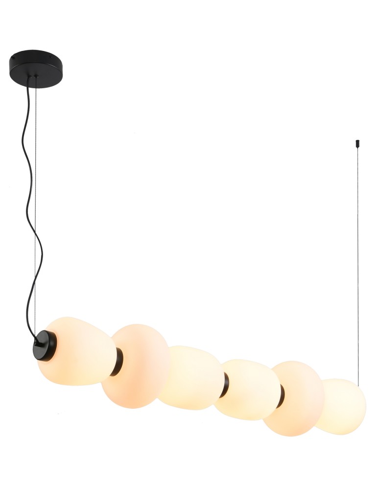 Step Into Design Lampa wisząca BRILLA-6 LED biało-czarna 125 cm ST-CP241210-6L BLACK WHITE Step Into Design Lampa wisząca BRILLA-6 LED biało-czarna 125 cm ST-CP241210-6L BLACK WHITE