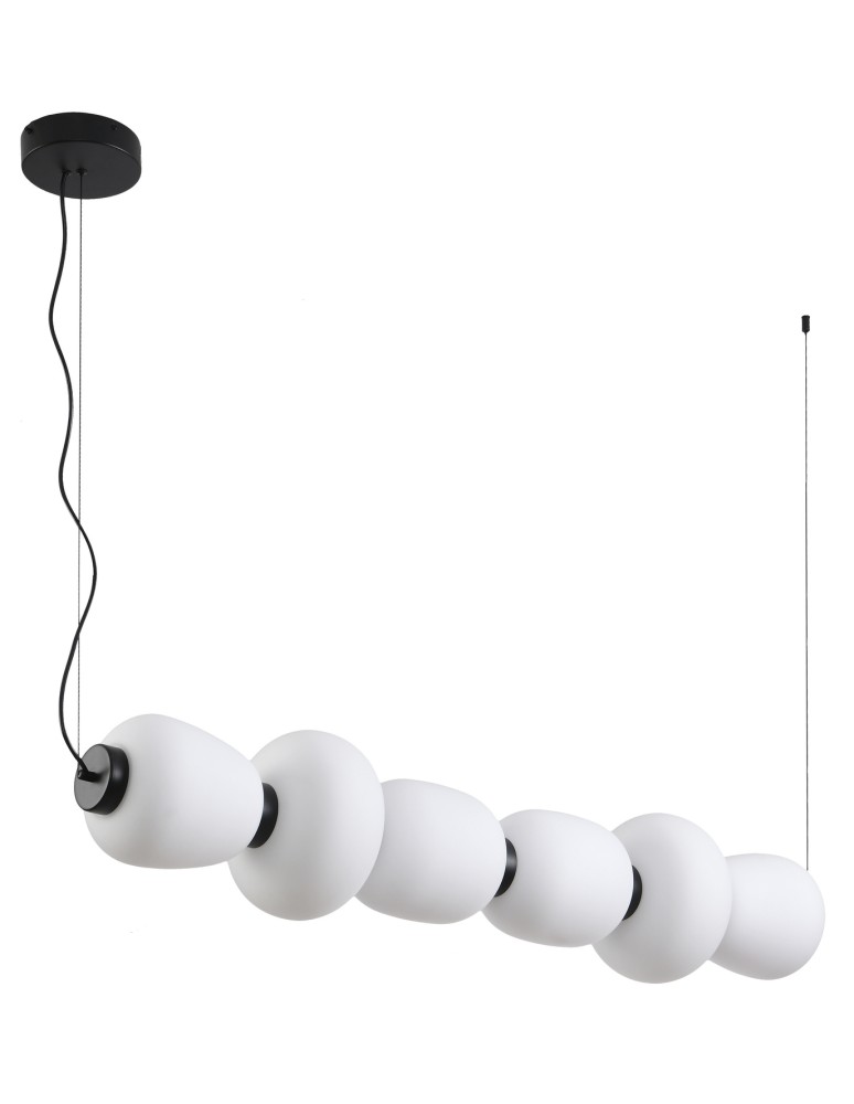 Step Into Design Lampa wisząca BRILLA-6 LED biało-czarna 125 cm ST-CP241210-6L BLACK WHITE Step Into Design Lampa wisząca BRILLA-6 LED biało-czarna 125 cm ST-CP241210-6L BLACK WHITE