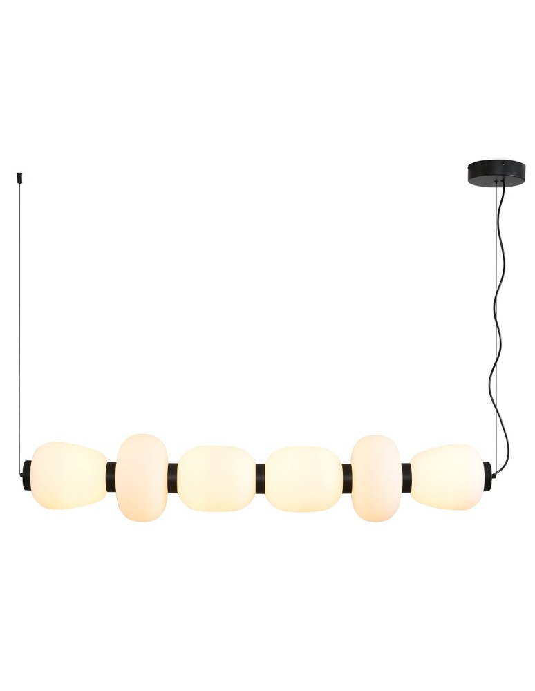 Step Into Design Lampa wisząca BRILLA-6 LED biało-czarna 125 cm ST-CP241210-6L BLACK WHITE Step Into Design Lampa wisząca BRILLA-6 LED biało-czarna 125 cm ST-CP241210-6L BLACK WHITE