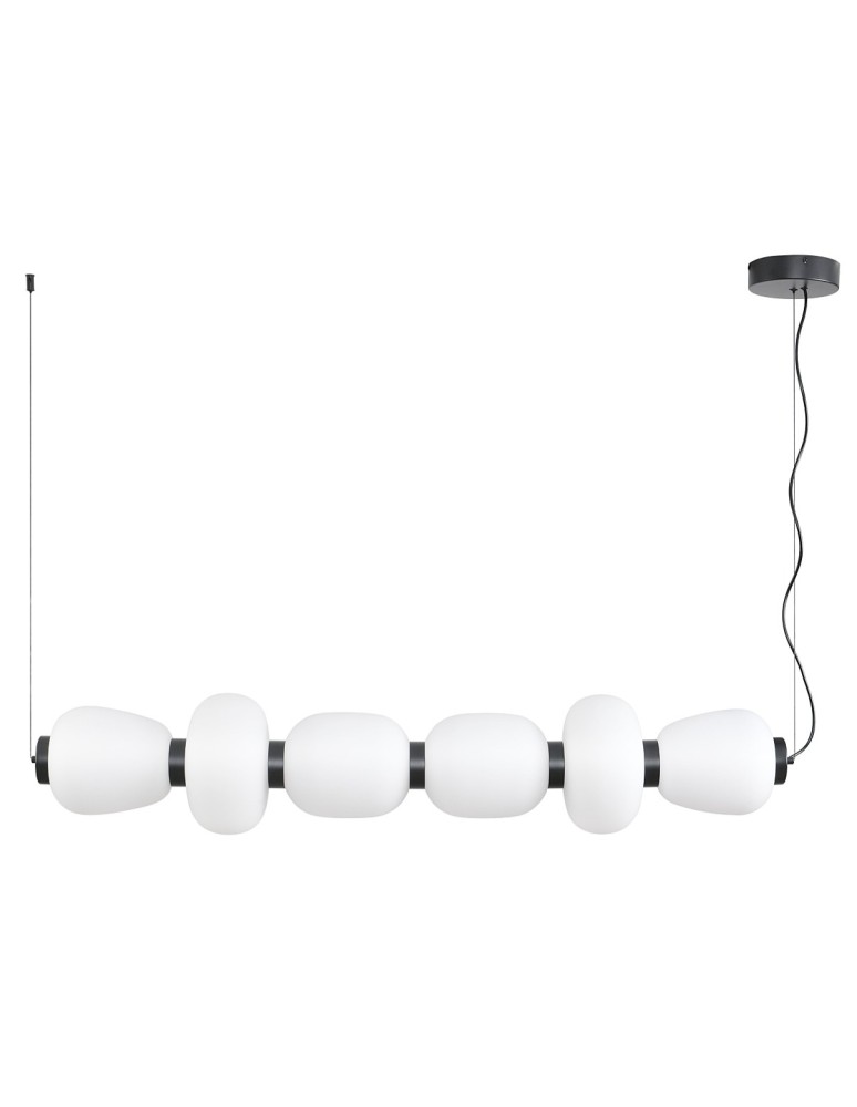 Step Into Design Lampa wisząca BRILLA-6 LED biało-czarna 125 cm ST-CP241210-6L BLACK WHITE Step Into Design Lampa wisząca BRILLA-6 LED biało-czarna 125 cm ST-CP241210-6L BLACK WHITE
