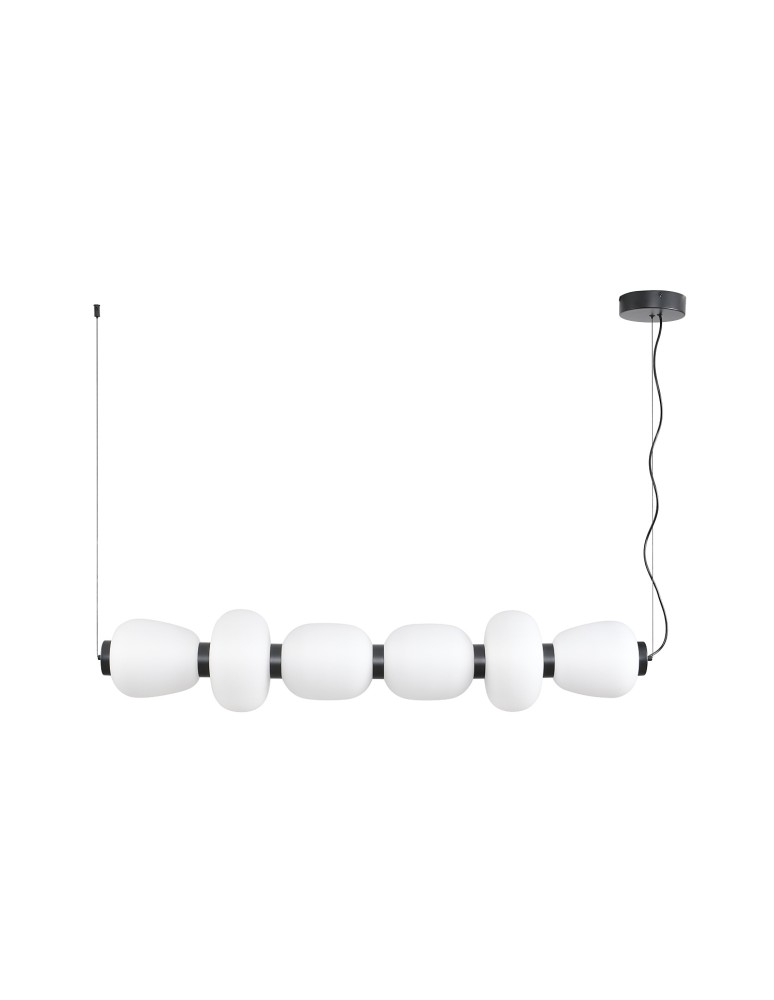 Step Into Design Lampa wisząca BRILLA-6 LED biało-czarna 125 cm ST-CP241210-6L BLACK WHITE Step Into Design Lampa wisząca BRILLA-6 LED biało-czarna 125 cm ST-CP241210-6L BLACK WHITE
