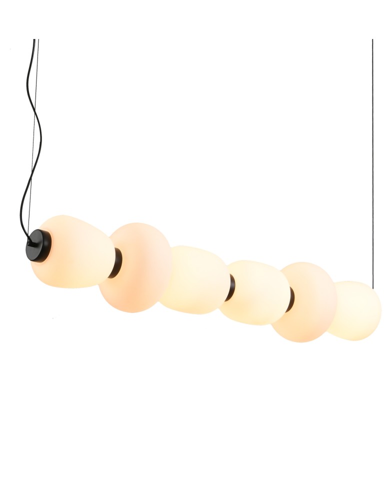 Step Into Design Lampa wisząca BRILLA-6 LED biało-czarna 125 cm ST-CP241210-6L BLACK WHITE Step Into Design Lampa wisząca BRILLA-6 LED biało-czarna 125 cm ST-CP241210-6L BLACK WHITE