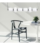 Step Into Design Lampa wisząca BRILLA-6 LED biało-czarna 125 cm ST-CP241210-6L BLACK WHITE Step Into Design Lampa wisząca BRILLA-6 LED biało-czarna 125 cm ST-CP241210-6L BLACK WHITE