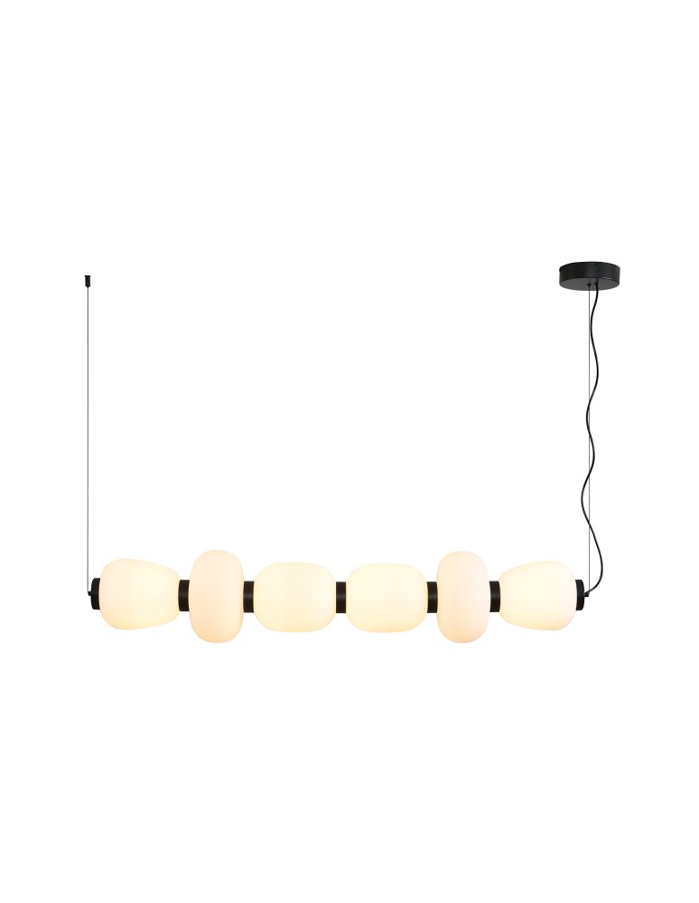 Step Into Design Lampa wisząca BRILLA-6 LED biało-czarna 125 cm ST-CP241210-6L BLACK WHITE Step Into Design Lampa wisząca BRILLA-6 LED biało-czarna 125 cm ST-CP241210-6L BLACK WHITE
