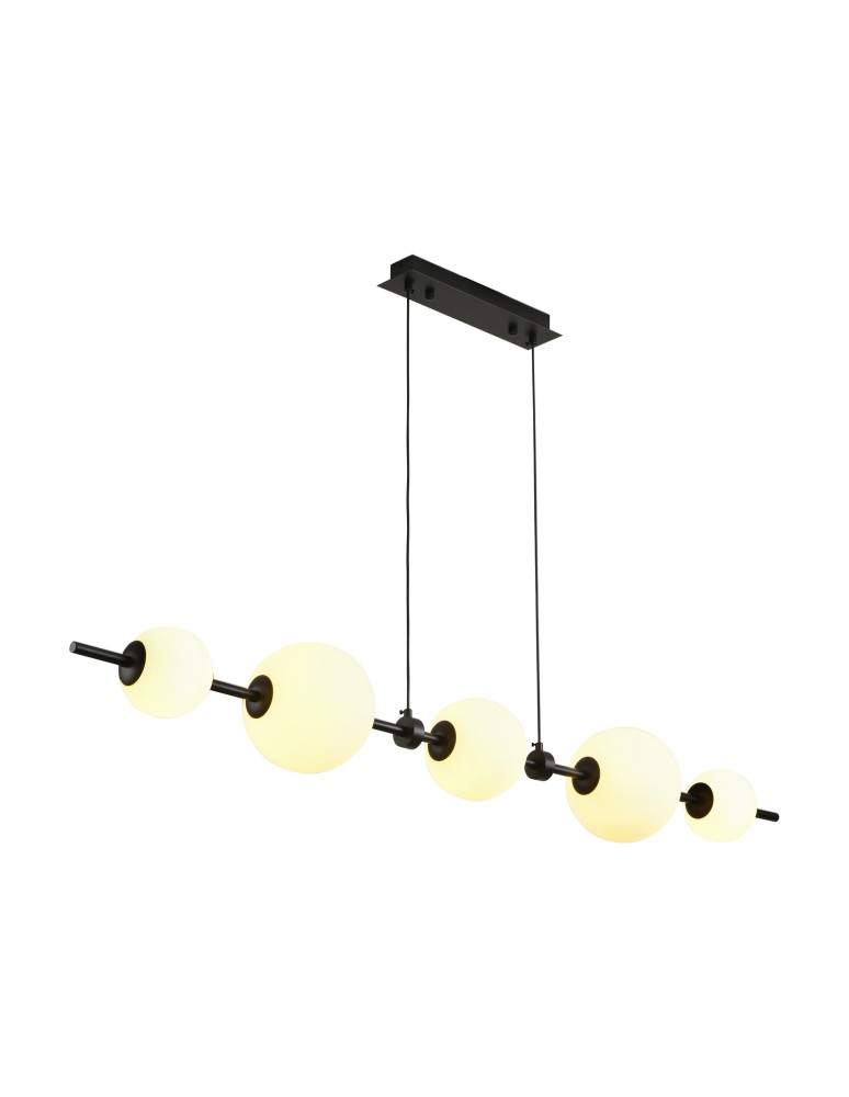 Step Into Design Lampa wisząca MILA czarna 140 cm ST-CP241222-5L