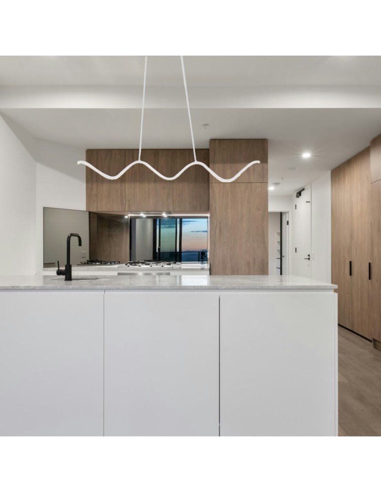 Step Into Design Lampa wisząca ZIGZAG LED biała 90 cm ST-MD240602 WHITE Step Into Design Lampa wisząca ZIGZAG LED biała 90 cm ST-MD240602 WHITE
