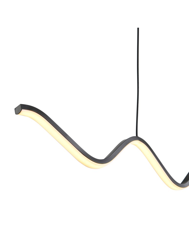 Step Into Design Lampa wisząca ZIGZAG LED czarna 90 cm ST-MD240602 BLACK  Step Into Design Lampa wisząca ZIGZAG LED czarna 90 cm ST-MD240602 BLACK
