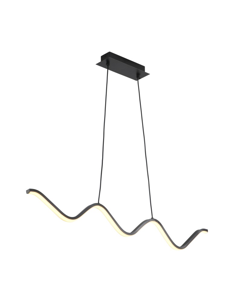 Step Into Design Lampa wisząca ZIGZAG LED czarna 90 cm ST-MD240602 BLACK  Step Into Design Lampa wisząca ZIGZAG LED czarna 90 cm ST-MD240602 BLACK