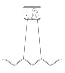 Step Into Design Lampa wisząca ZIGZAG LED czarna 90 cm ST-MD240602 BLACK  Step Into Design Lampa wisząca ZIGZAG LED czarna 90 cm ST-MD240602 BLACK