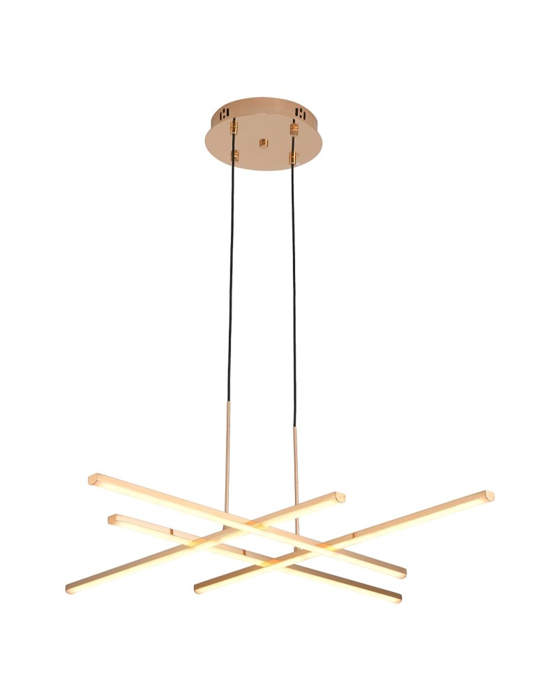Step Into Design Lampa wisząca CRISS CROSS LED złota 78 cm ST-MD240406-4 gold Step Into Design Lampa wisząca CRISS CROSS LED złota 78 cm ST-MD240406-4 gold