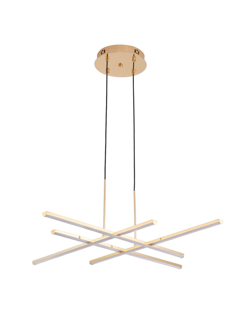 Step Into Design Lampa wisząca CRISS CROSS LED złota 78 cm ST-MD240406-4 gold Step Into Design Lampa wisząca CRISS CROSS LED złota 78 cm ST-MD240406-4 gold