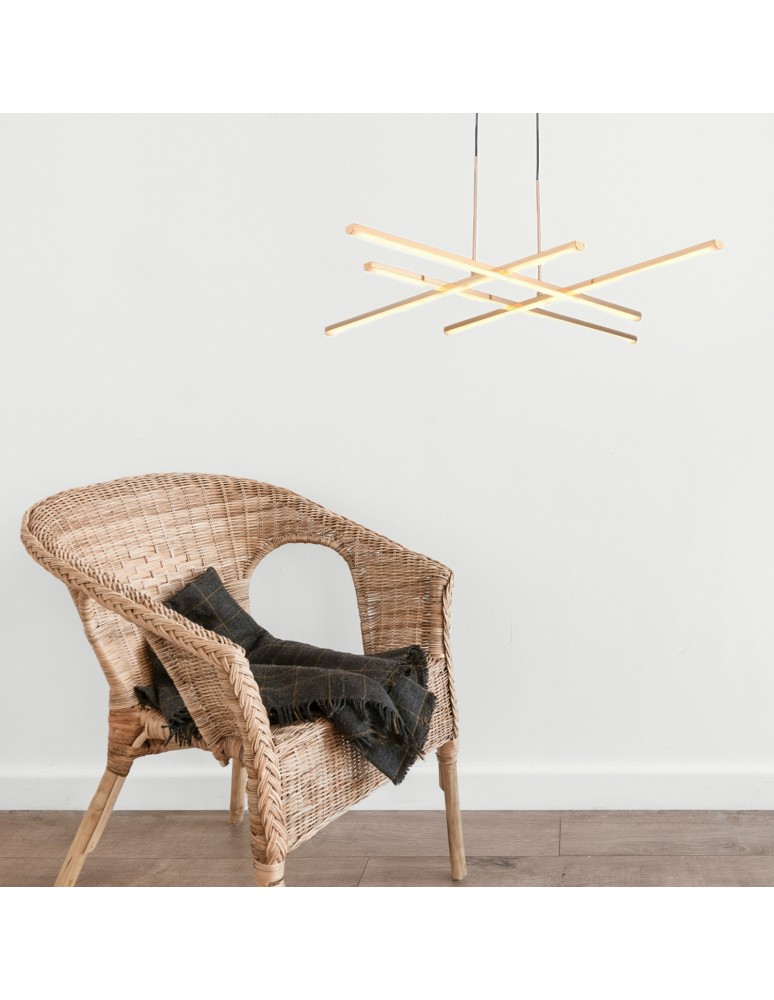 Step Into Design Lampa wisząca CRISS CROSS LED złota 78 cm ST-MD240406-4 gold Step Into Design Lampa wisząca CRISS CROSS LED złota 78 cm ST-MD240406-4 gold