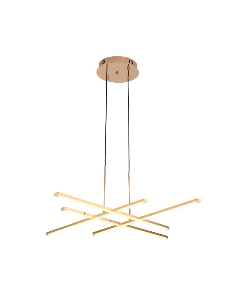 Step Into Design Lampa wisząca CRISS CROSS LED złota 78 cm ST-MD240406-4 gold Step Into Design Lampa wisząca CRISS CROSS LED złota 78 cm ST-MD240406-4 gold