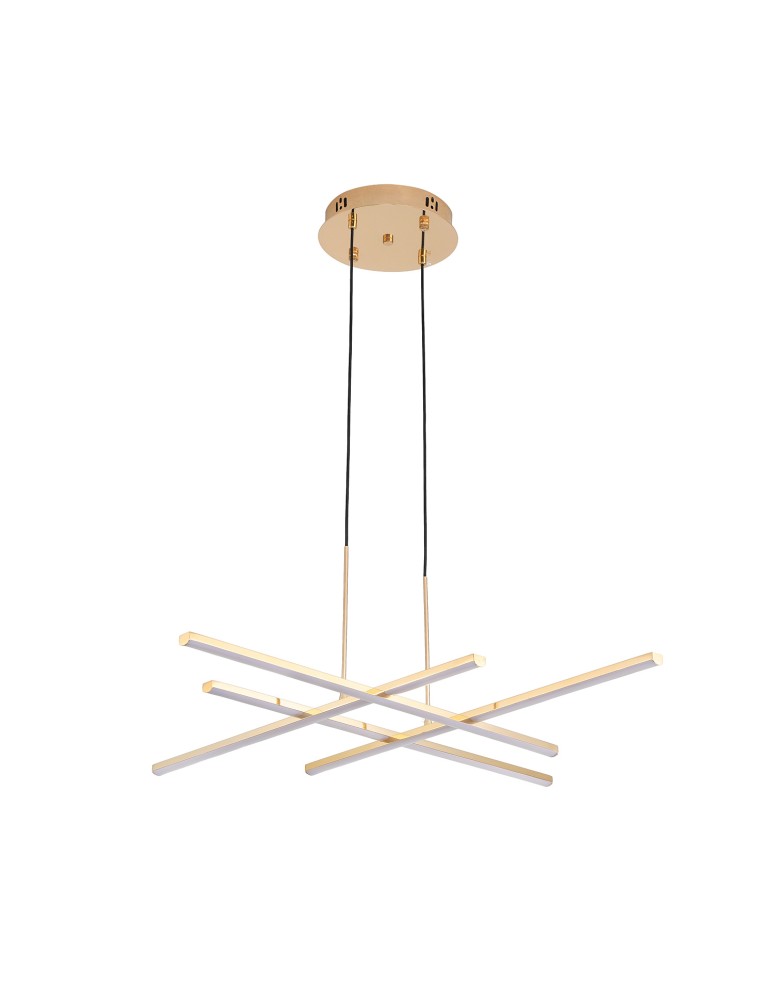 Step Into Design Lampa wisząca CRISS CROSS LED złota 78 cm ST-MD240406-4 gold Step Into Design Lampa wisząca CRISS CROSS LED złota 78 cm ST-MD240406-4 gold