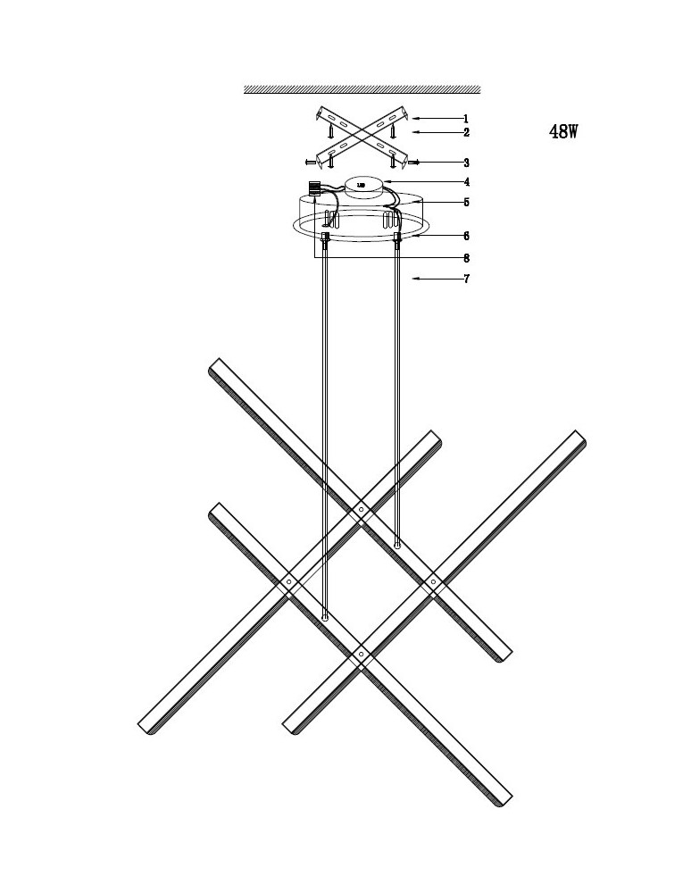 Step Into Design Lampa wisząca CRISS CROSS LED złota 78 cm ST-MD240406-4 gold Step Into Design Lampa wisząca CRISS CROSS LED złota 78 cm ST-MD240406-4 gold