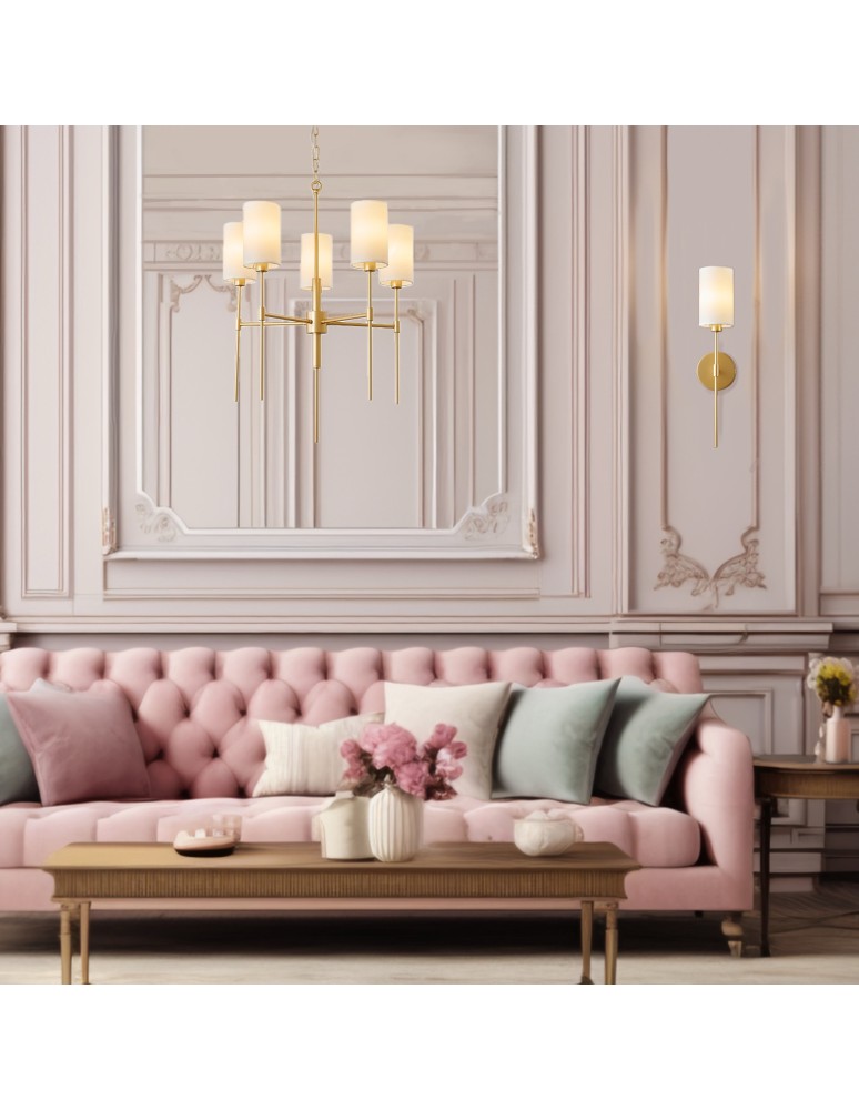 Kinkiety w stylu Hampton -  Step Into Design Lampa ścienna DARLING złota 53 cm ST-9501W GOLD - product kolory-swiatla.pl 7