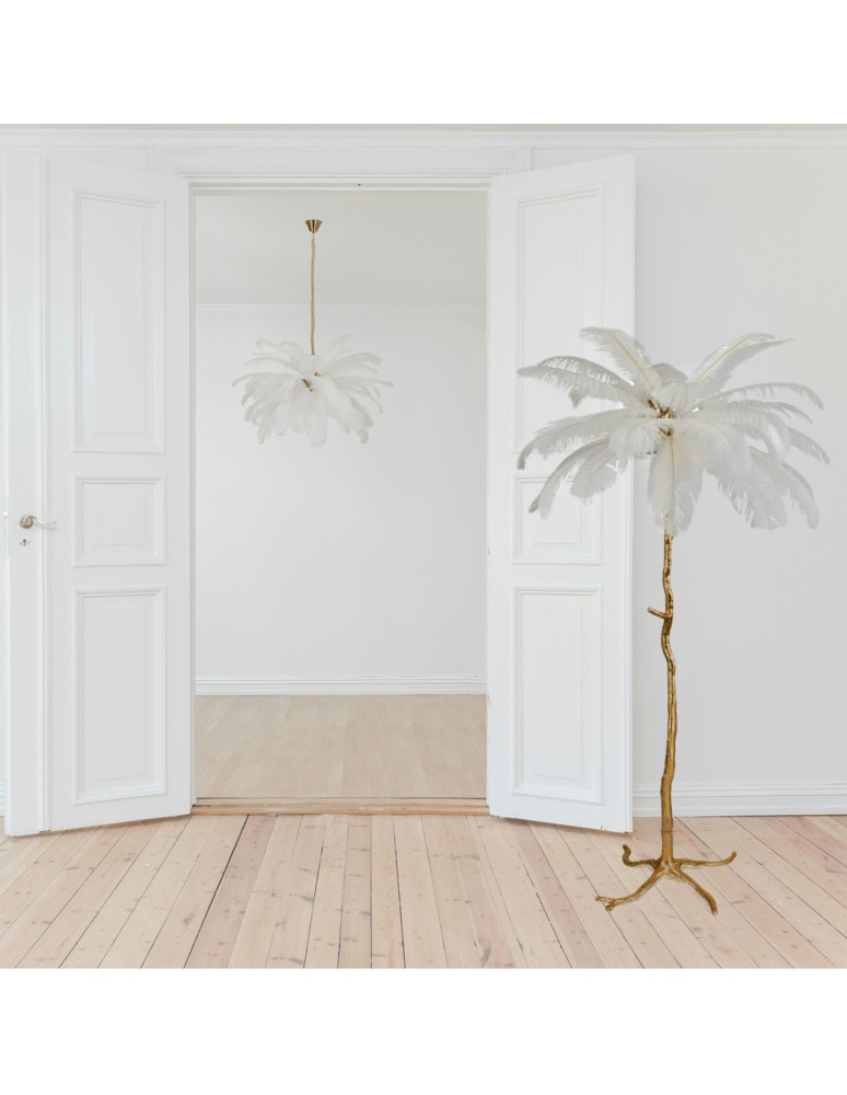 Step Into Design Lampa wisząca EMU pióra białe 100 cm ST-DN127 white