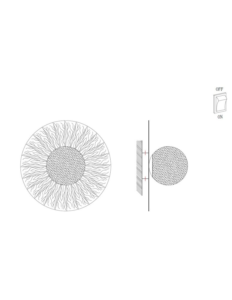 Step Into Design Lampa ścienna SUN S złota 20 cm ST-FB230946-D20 Step Into Design Lampa ścienna SUN S złota 20 cm ST-FB230946-D20