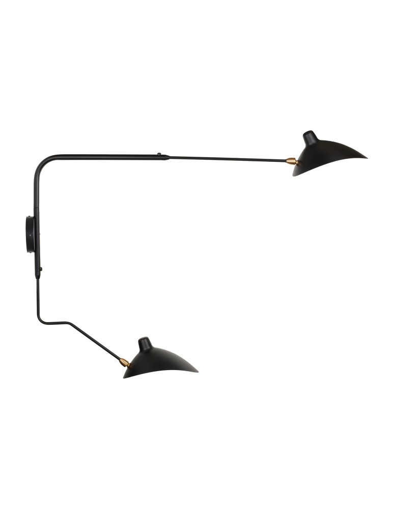 Step Into Design Lampa ścienna CRANE-2W S czarna 110 cm W8702-S Step Into Design Lampa ścienna CRANE-2W S czarna 110 cm W8702-S