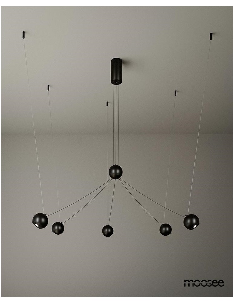 MOOSEE lampa wisząca OCTO 5 czarna (MSE1501100492)