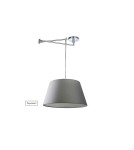 Lampy wiszące z abażurem - AZzardo NATALIA S Szary AZ1924/AZ2591 Wisząca - product 1
