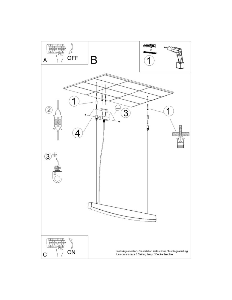 Thoro Lampa wisząca JORUN 120 czarna LED 3000K TH.317 Thoro Lampa wisząca JORUN 120 czarna LED 3000K TH.317