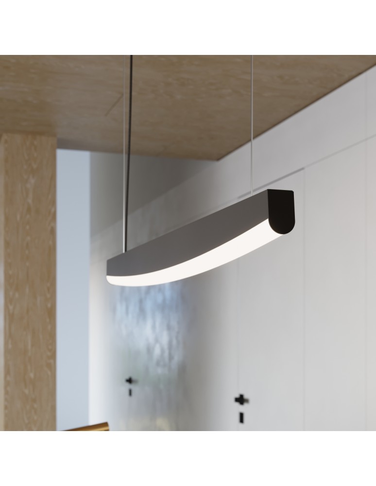 Thoro Lampa wisząca JORUN 120 czarna LED 3000K TH.317 Thoro Lampa wisząca JORUN 120 czarna LED 3000K TH.317