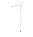 Kinkiety designerskie - Thoro Kinkiet FREYA 60 czarny TH.331 - product 7