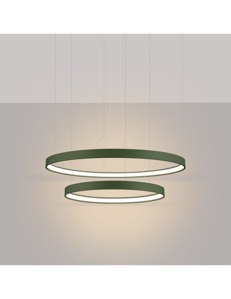 Thoro Żyrandol RIO 2 55/78 zielona oliwka LED 3000K TH.379 Thoro Żyrandol RIO 2 55/78 zielona oliwka LED 3000K TH.379