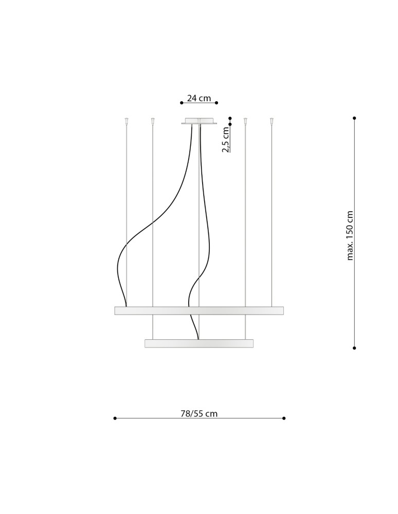 Thoro Żyrandol RIO 2 55/78 zielona oliwka LED 3000K TH.379 Thoro Żyrandol RIO 2 55/78 zielona oliwka LED 3000K TH.379