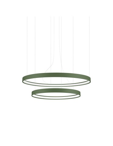 Thoro Żyrandol RIO 2 55/78 zielona oliwka LED 4000K TH.381