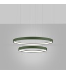 Lampy wiszące okręgi - Thoro Żyrandol RIO 2 55/78 zielona oliwka LED 4000K TH.381 - product 3