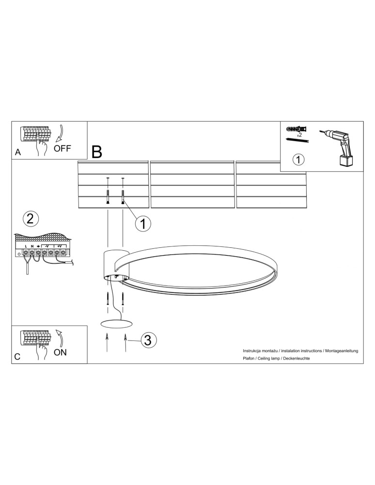 Thoro Plafon RIO 55 zielony oliwkowy LED 4000K TH.392 Thoro Plafon RIO 55 zielony oliwkowy LED 4000K TH.392