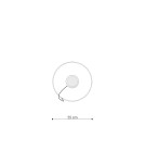 Lampy wiszące okręgi - Thoro Żyrandol RIO 55 ochra czerwona LED 3000K TH.395 - product 9