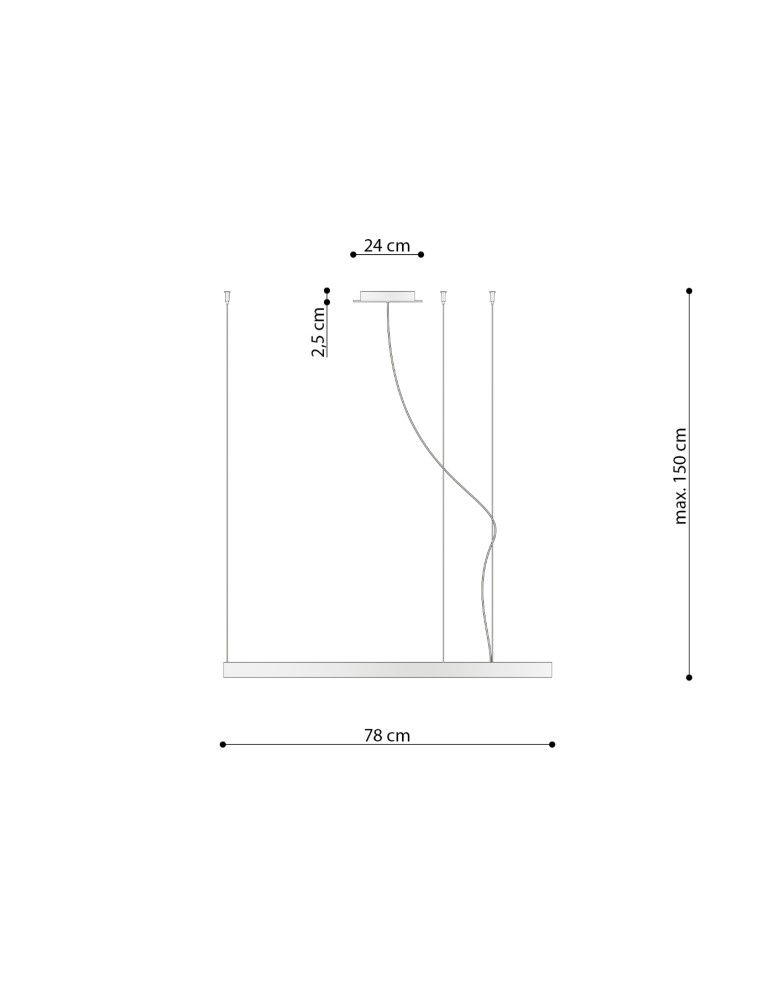 Thoro Żyrandol RIO 78 ochra czerwona LED 4000K TH.399 Thoro Żyrandol RIO 78 ochra czerwona LED 4000K TH.399
