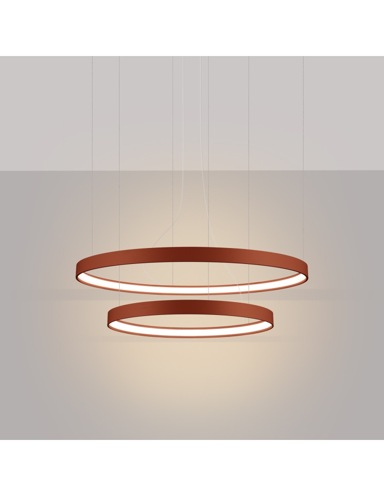 Thoro Żyrandol RIO 2 55/78 ochra czerwona LED 3000K TH.401 Thoro Żyrandol RIO 2 55/78 ochra czerwona LED 3000K TH.401