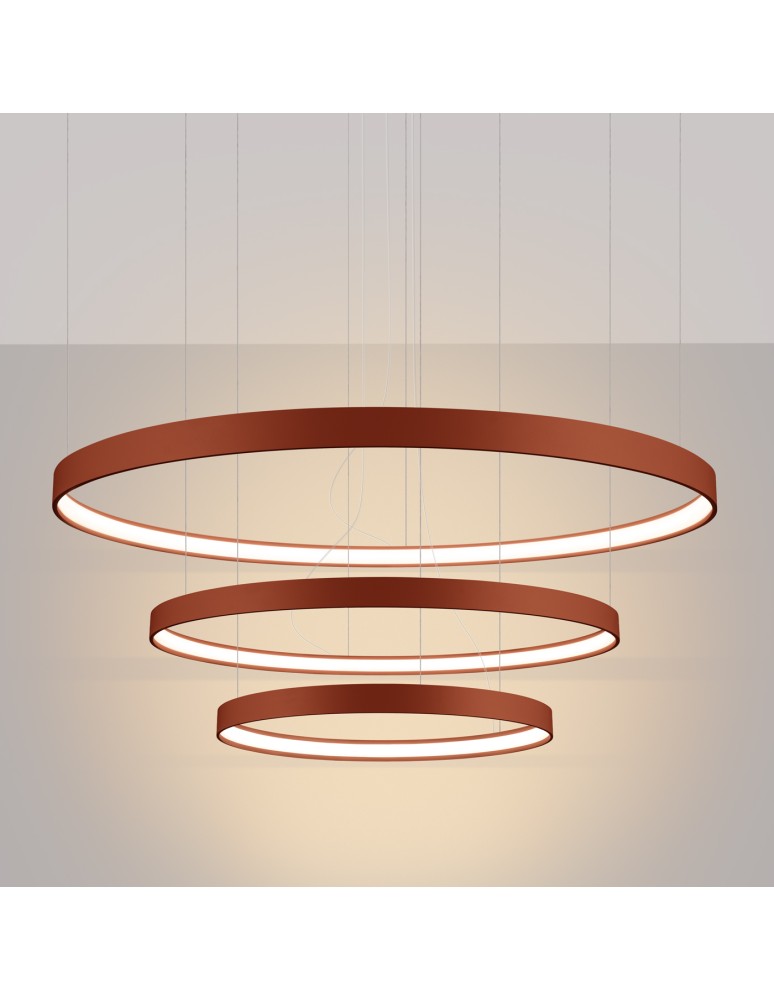 Thoro Żyrandol RIO 3 55/78/110 ochra czerwona LED 3000K TH.402 Thoro Żyrandol RIO 3 55/78/110 ochra czerwona LED 3000K TH.402