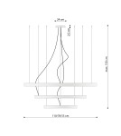 Thoro Żyrandol RIO 3 55/78/110 ochra czerwona LED 3000K TH.402 Thoro Żyrandol RIO 3 55/78/110 ochra czerwona LED 3000K TH.402