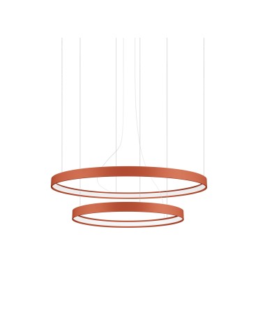 Thoro Żyrandol RIO 2 55/78 ochra czerwona LED 4000K TH.403