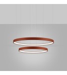 Lampy wiszące okręgi - Thoro Żyrandol RIO 2 55/78 ochra czerwona LED 4000K TH.403 - product 3