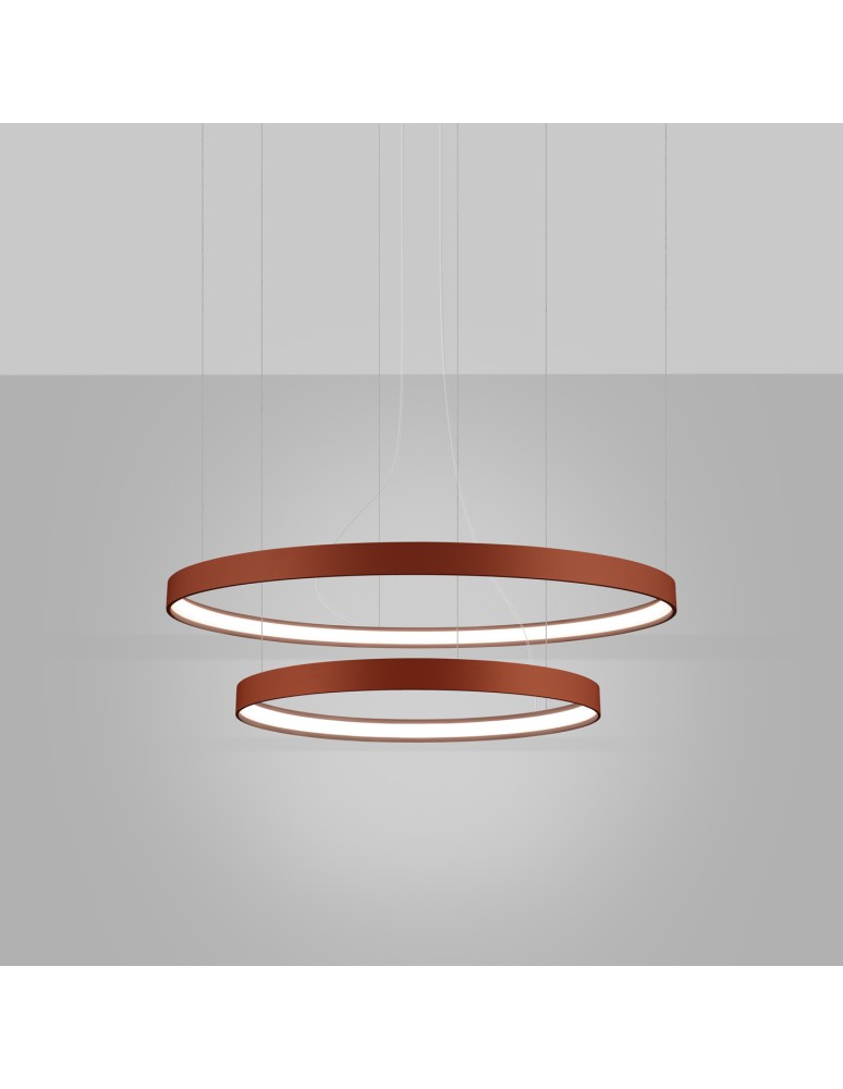Thoro Żyrandol RIO 2 55/78 ochra czerwona LED 4000K TH.403